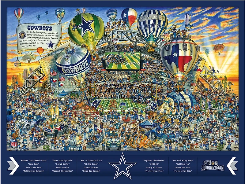 YouTheFan Dallas Cowboys Joe Journeyman 500-Piece Puzzle