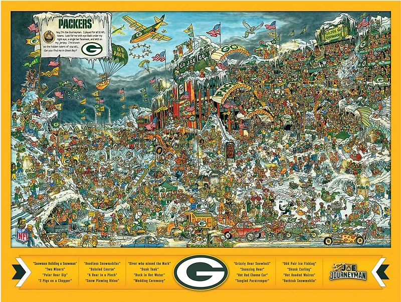YouTheFan Green Bay Packers Joe Journeyman 500-Piece Puzzle