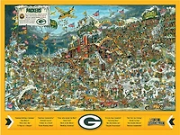 YouTheFan Green Bay Packers Joe Journeyman 500-Piece Puzzle