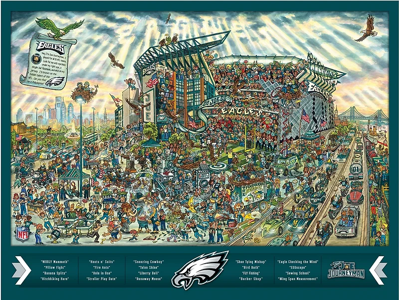 YouTheFan Philadelphia Eagles Joe Journeyman 500-Piece Puzzle