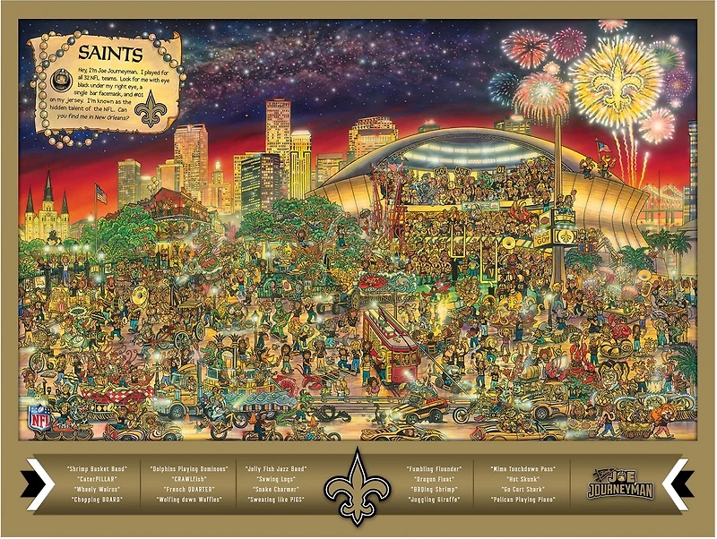 YouTheFan New Orleans Saints Journeyman Jigsaw Puzzle