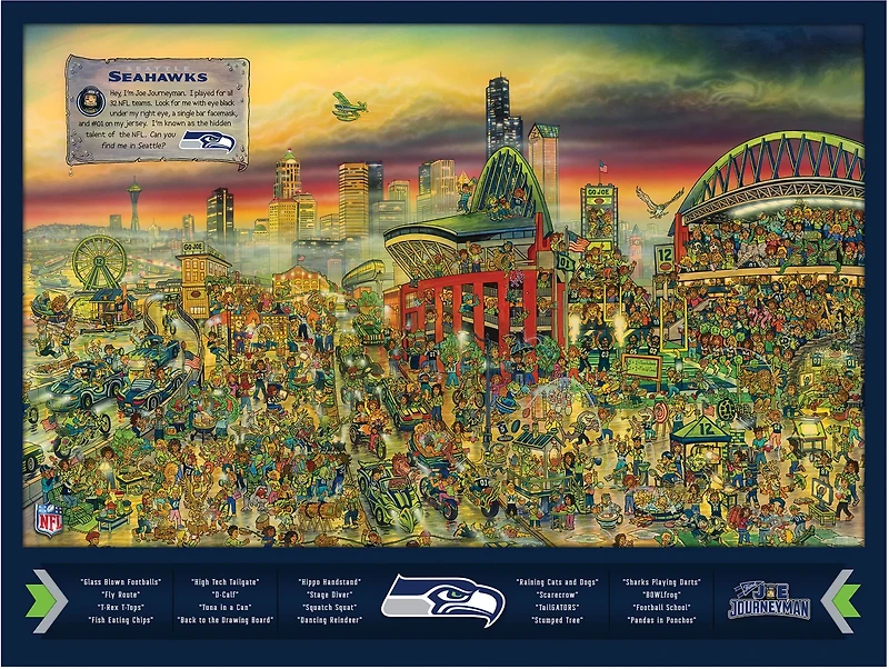 YouTheFan Seattle Seahawks Journeyman Jigsaw Puzzle