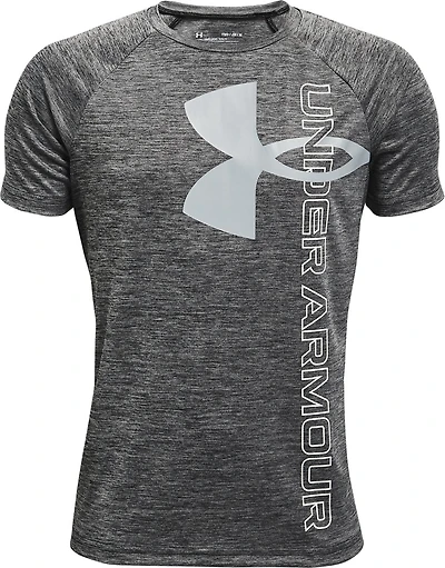 Under Armour Boys' UA Tech™ Split Logo Hybrid Short Sleeve T-shirt