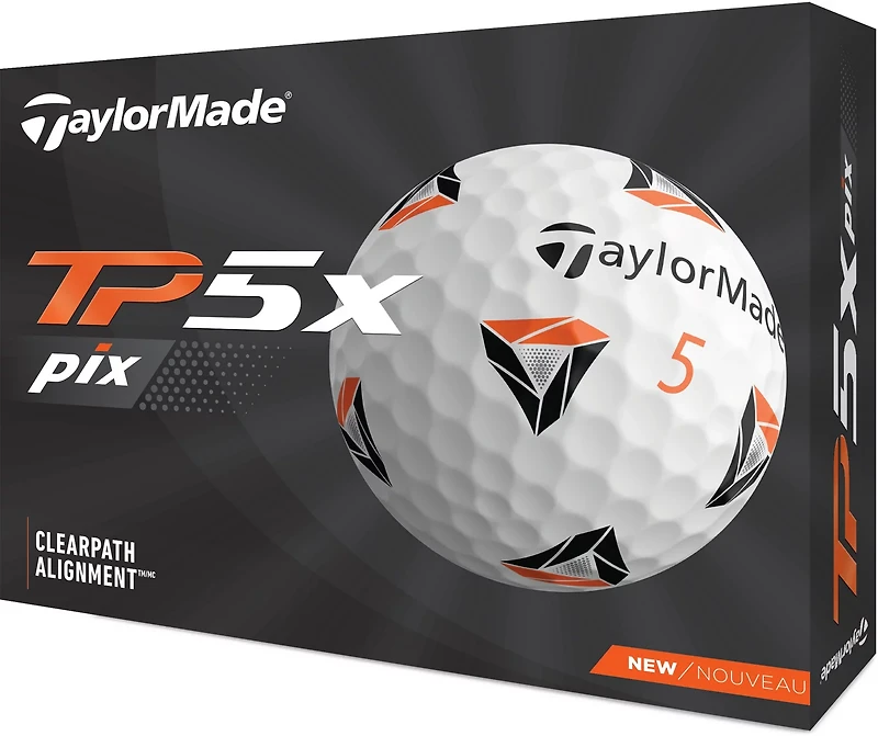 TaylorMade 2021 TP5x PIX Golf Balls 12-Pack