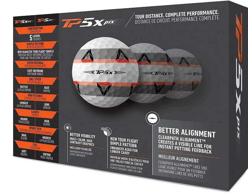 TaylorMade 2021 TP5x PIX Golf Balls 12-Pack