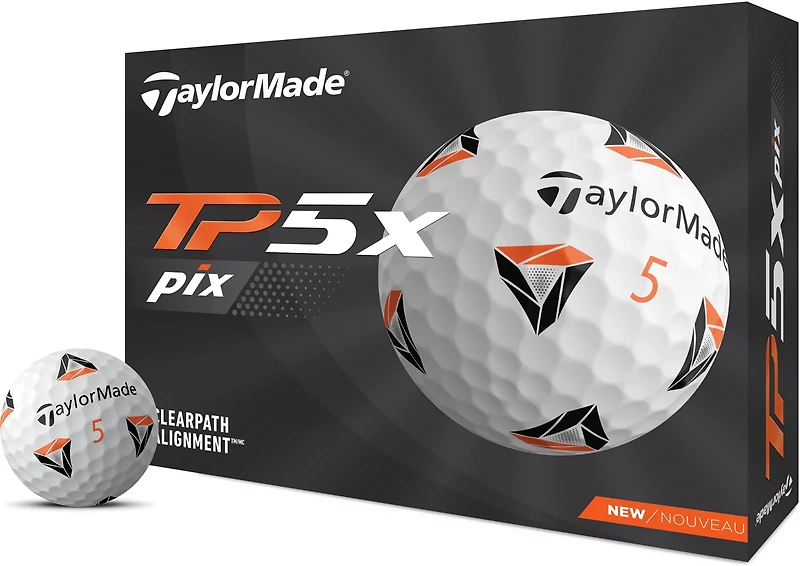 TaylorMade 2021 TP5x PIX Golf Balls 12-Pack
