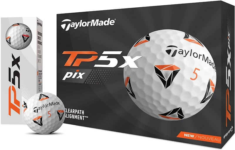 TaylorMade 2021 TP5x PIX Golf Balls 12-Pack