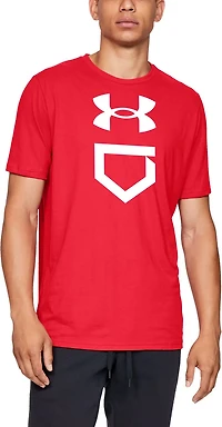 Under Armour Men's Baseball Plate Logo Short Sleeve T-shirt