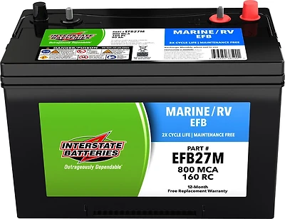 Interstate Batteries Group 27M Deep Cycle EFB Battery