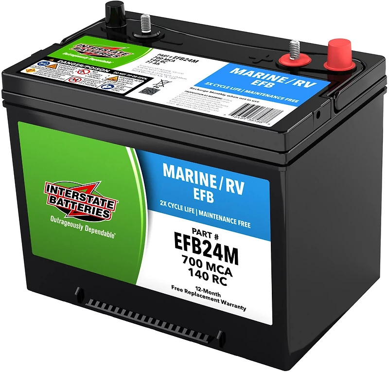 Interstate Batteries Deep Cycle Group 24 EFB Battery