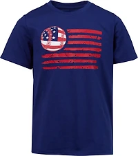 BCG Boys' Americana Baseball Flag Graphic Short Sleeve T-shirt