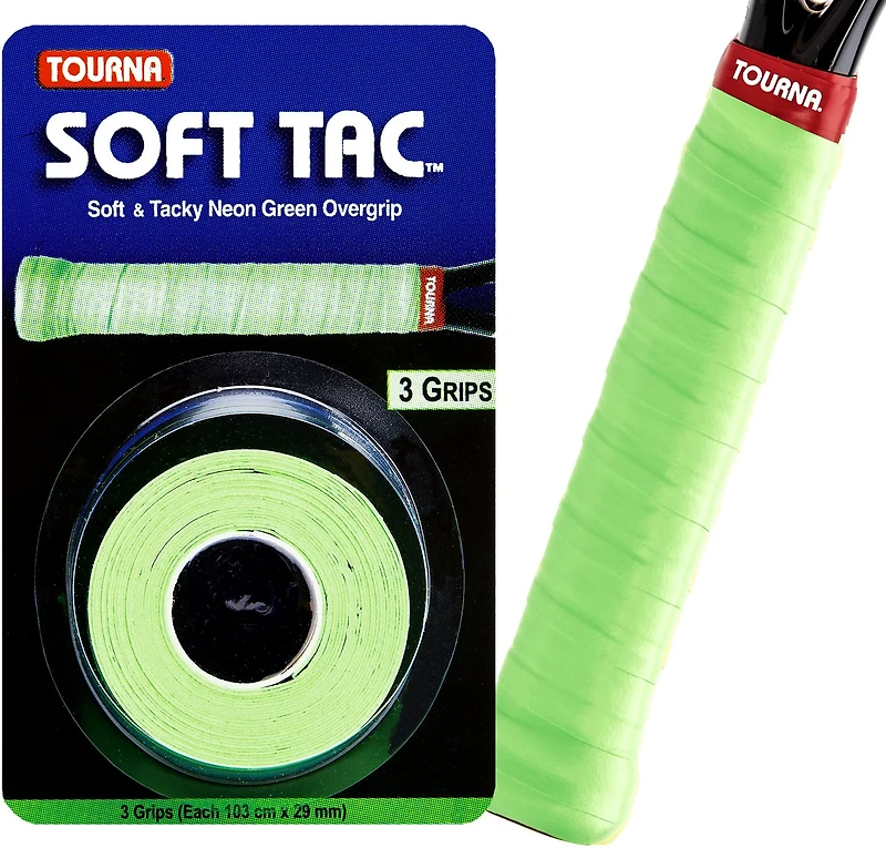 Tourna Soft Tac Tennis Overgrips 3-Pack