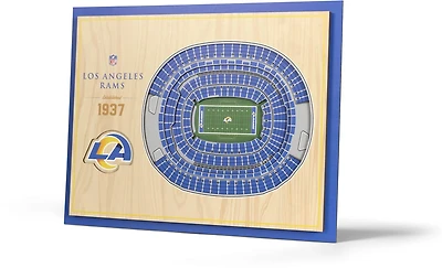 YouTheFan Los Angeles Rams 5-Layer Stadium Views 3-D Wall Art