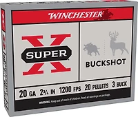 Winchester Super-X 20 Gauge Buckshot Load Shotshells - 5 Rounds