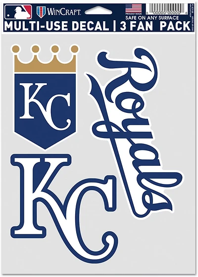 WinCraft Kansas City Royals Fan Decals 3-Pack