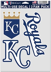 WinCraft Kansas City Royals Fan Decals 3-Pack