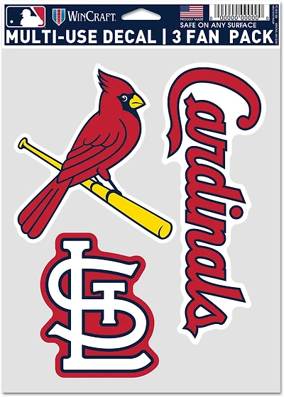 WinCraft St. Louis Cardinals Fan Decals 3-Pack