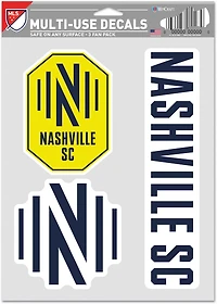 WinCraft Nashville SC Fan Decals 3-Pack