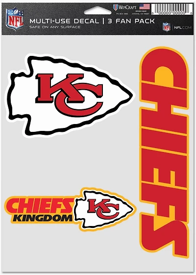 WinCraft Kansas City Chiefs Fan Decals 3-Pack