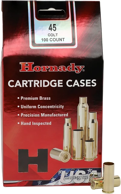 Hornady 45 Colt Reloading Revolver Cartridge Cases 100-Pack