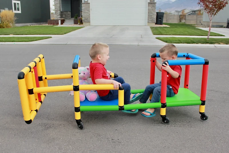 Funphix Create and Play Wheelies Buildable Play Structure Set with Wheels