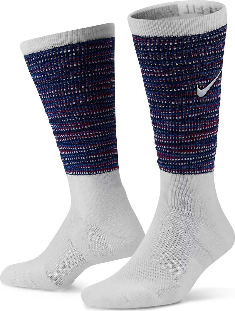 Nike Elite Basketball Pattern Arch Bands Support Crew Socks