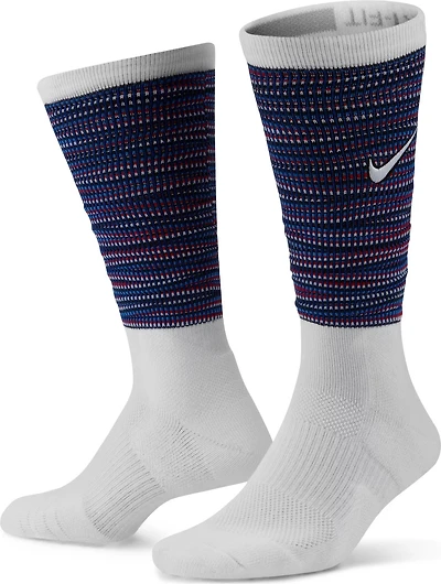 Nike Elite Basketball Pattern Arch Bands Support Crew Socks