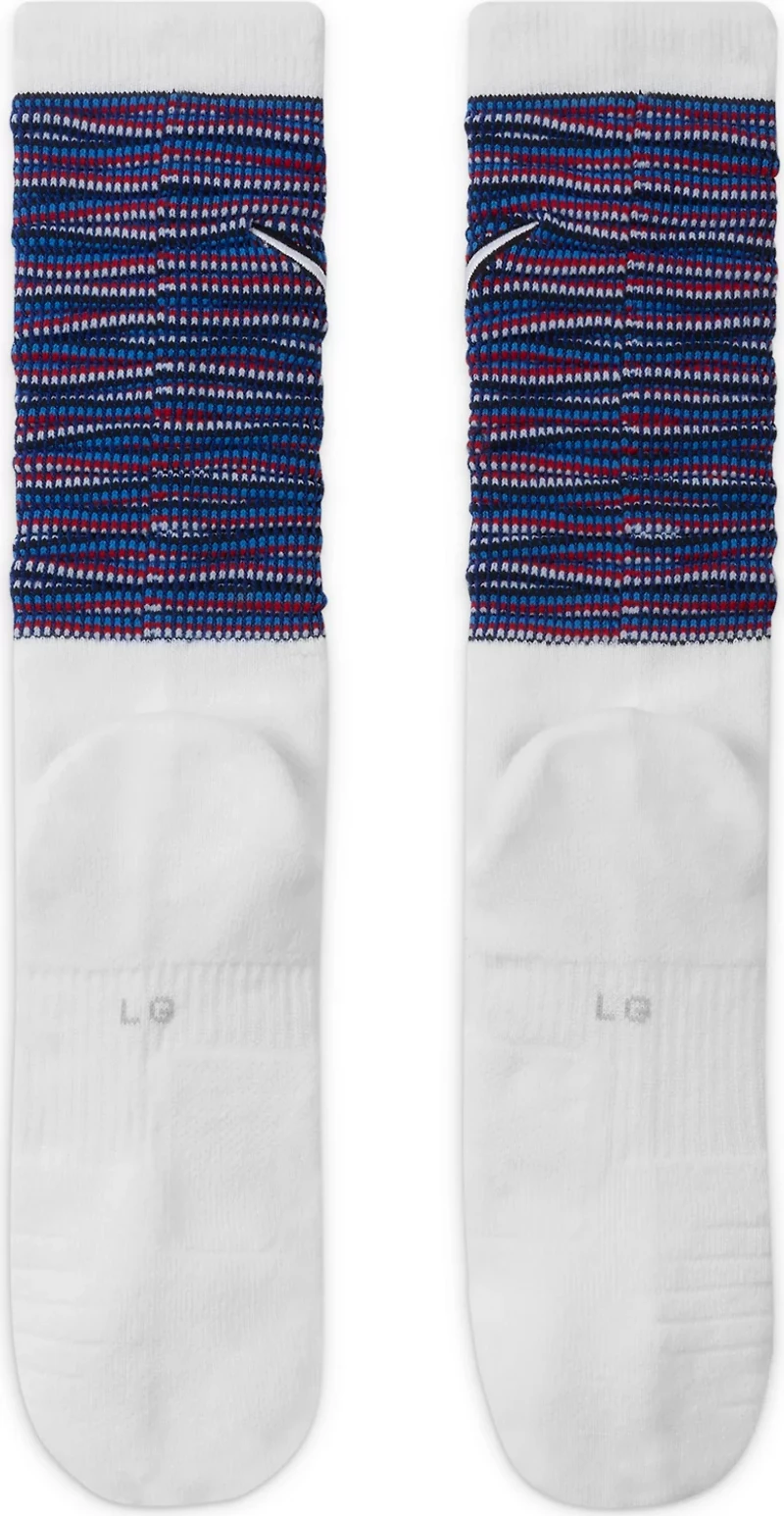 Nike Elite Basketball Pattern Arch Bands Support Crew Socks