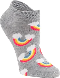 BCG Girls' No-Show Rainbow Fashion Socks 6 Pack