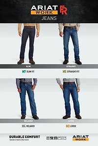 Ariat Men's Flame Resistant M5 Slim DuraStretch Truckee Stackable Straight Leg Jeans