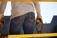 Ariat Men's Flame Resistant M5 Slim DuraStretch Truckee Stackable Straight Leg Jeans