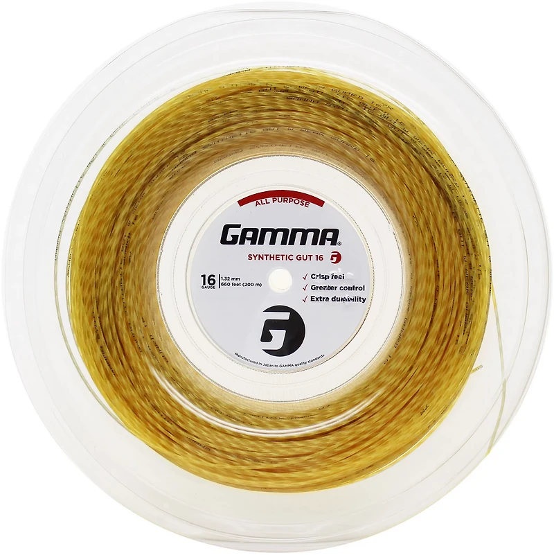 Gamma Synthetic Gut Gauge Tennis String Reel