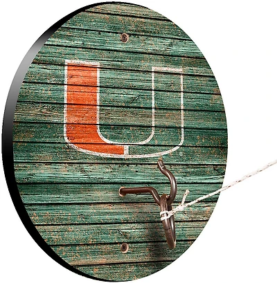 Victory Tailgate University of Miami Weathered Design Hook and Ring Game
