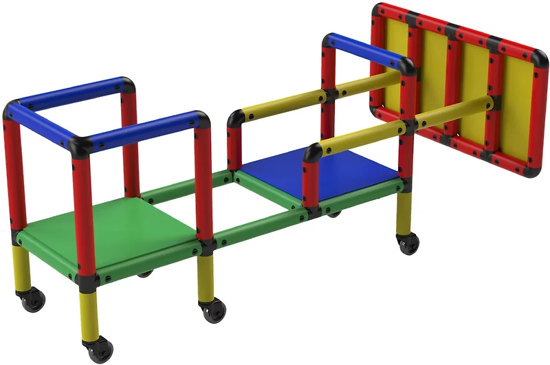 Funphix Create and Play Wheelies Buildable Play Structure Set with Wheels