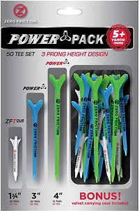 Zero Friction Variety Power Tees 50-Pack