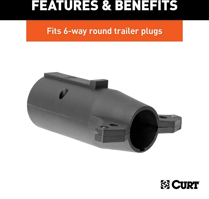 CURT 7-Way to 6-Way RV Style Flat Connector Adapter