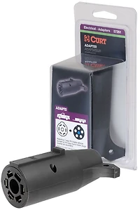 CURT 7-Way to 6-Way RV Style Flat Connector Adapter
