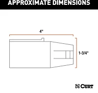 CURT 7-Way to 6-Way RV Style Flat Connector Adapter