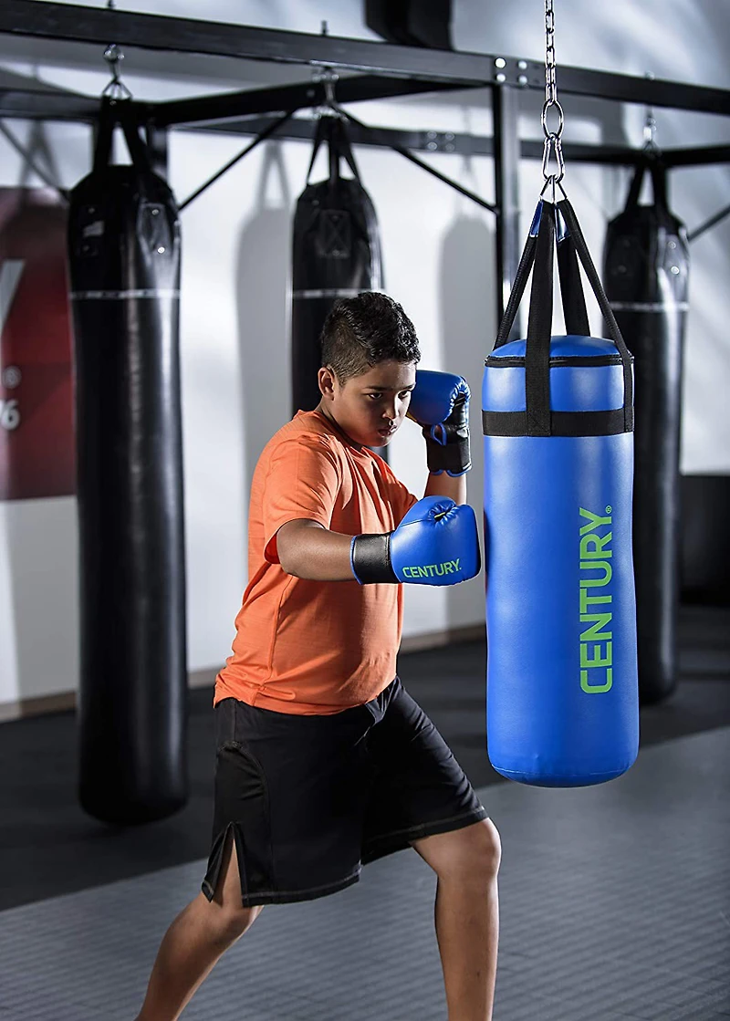 Century Youth Vinyl Heavy Bag and MMA Glove Set