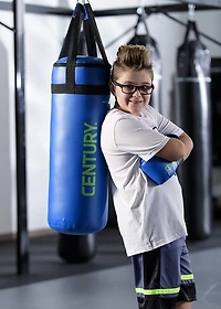 Century Youth Vinyl Heavy Bag and MMA Glove Set