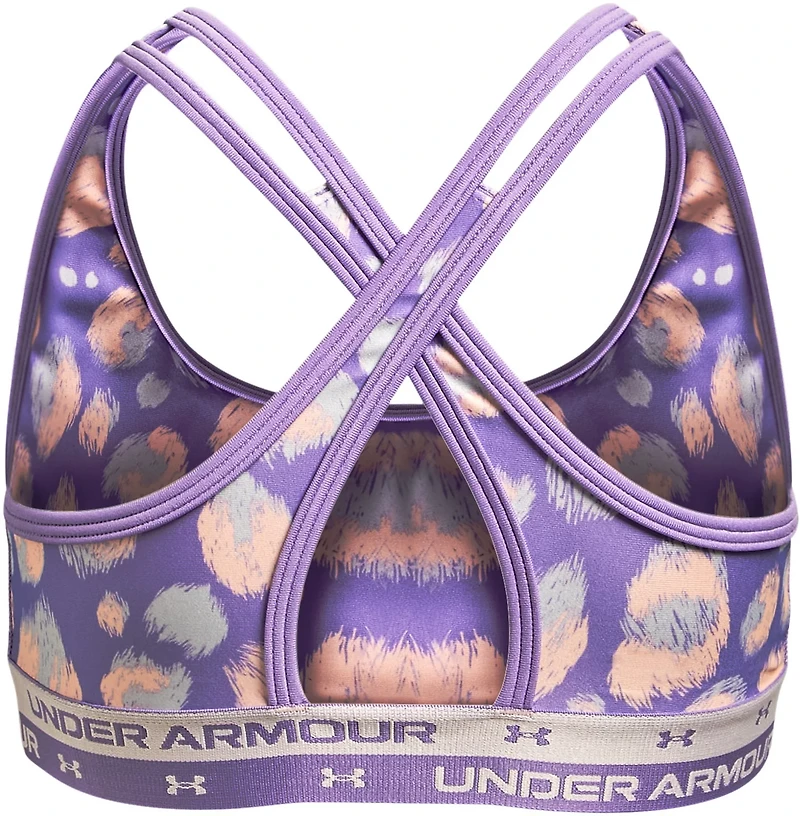 Under Armour Girls' Crossback Printed Sports Bra