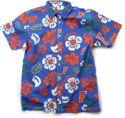 Wes and Willy Men's University of Florida Floral Button Down Shirt