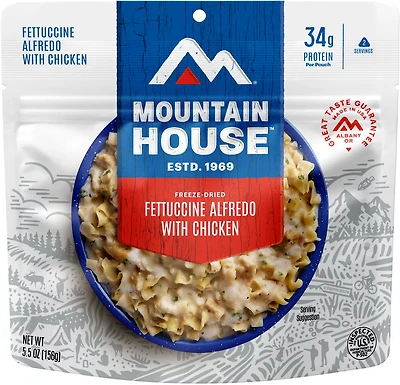 Mountain House Dry Fettuccine Alfredo with Chicken Pouch