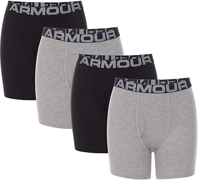 Under Armour Boys' Core Cotton Boxer Briefs 4-Pack