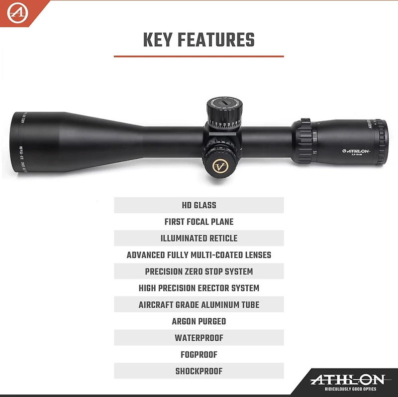 Athlon Optics Ares 15-45x65 UHD Straight Angle Scope