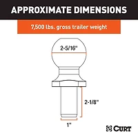 CURT 2.3125 in Hitch Ball