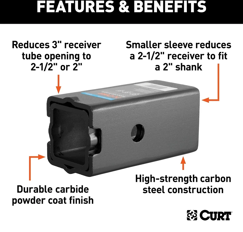 CURT Ball Mount Reducer Sleeve Set
