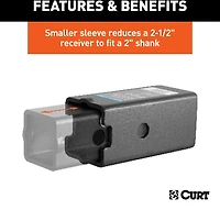 CURT Ball Mount Reducer Sleeve Set