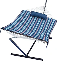Algoma Cotton Rope Hammock Stand, Pad and Pillow Combination