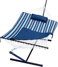 Algoma Cotton Rope Hammock Stand, Pad and Pillow Combination